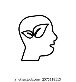 think green icon Simple outline illustration