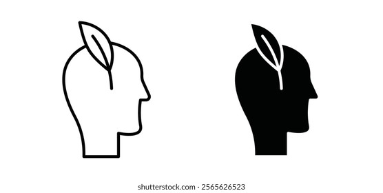 Think green icons in black and white colors