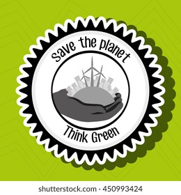 think green isolated icon design, vector illustration  graphic 
