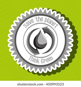think green isolated icon design, vector illustration  graphic 