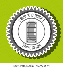think green isolated icon design, vector illustration  graphic 