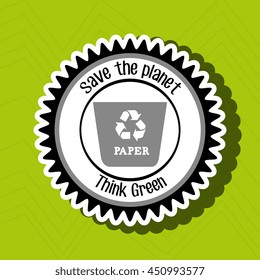 think green isolated icon design, vector illustration  graphic 