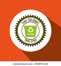 think green isolated icon design, vector illustration  graphic 