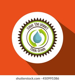 think green isolated icon design, vector illustration  graphic 
