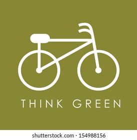 think green over green background vector illustration 