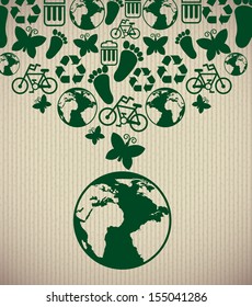 think green over lineal background vector illustration  