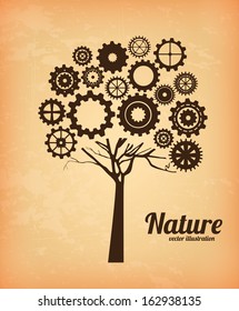 think green over pink background vector illustration  