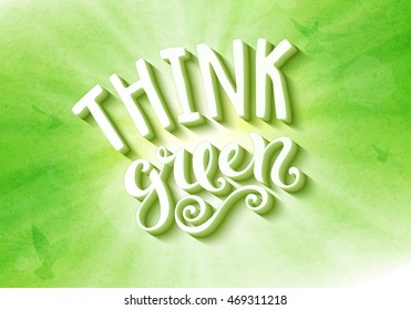 Think green poster