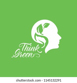 Think green- vector design, ecology concept.