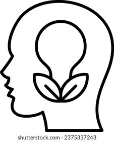 Think Green vector icon. Can be used for printing, mobile and web applications.