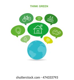 Think green.Ecology Concept