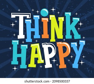 Think happy typography poster concepts