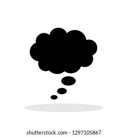 Think icon in flat style. Thought symbol for your web site design, logo, app, UI Vector EPS 10.