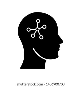 Think Icon - Symbol, Vector Illustration. Presented in Glyph Style for Design and Websites, Presentation or Mobile Application. 