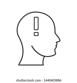 Think Icon - Symbol, Vector Illustration. Presented in Line Art Style for Design and Websites, Presentation or Mobile Application. 