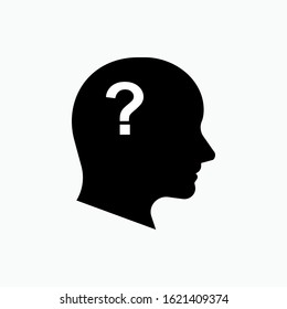 Think Icon - Symbol, Vector Illustration. Presented in Glyph Style for Design and Websites, Presentation or Apps Element.