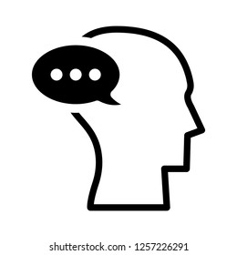 Think icon, vector illustration