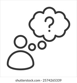 Think Icon Vector Illustration Outline