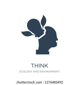 think icon vector on white background, think trendy filled icons from Ecology and environment collection, think vector illustration