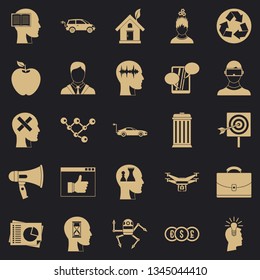 Think icons set. Simple set of 25 think vector icons for web for any design
