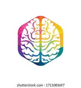 Think idea concept. Brainstorm power thinking brain Logotype icon.