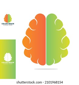 Pensemos en el concepto de idea. Brainstorm power thinking cerebro Icono de Logotipo.