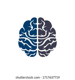 Think idea concept.Brainstorm power thinking brain Logotype icon. 