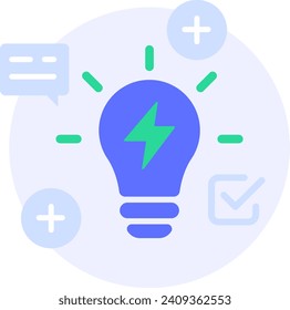 think idea creative blub modern icon clipart illustration