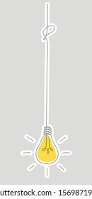 Think Idea Lamp Symbol vector eps10