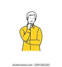 Denken. Illustration eines Mannes.
