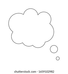 Think Isolated Bubbles On White Background Stock Vector (Royalty Free ...