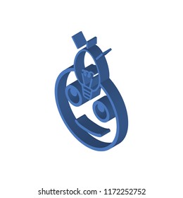Think isometric left top view 3D icon