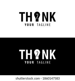 Think logo, Think Letter with flat style