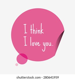I think i love you vector sign