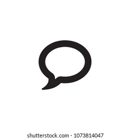 Think message chatting communication pictogram flat vector icon symbol illustration 