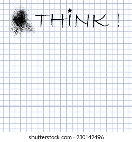 Think message on the paper