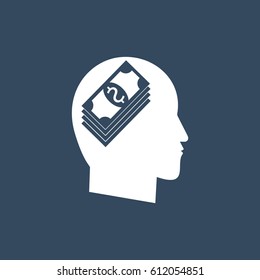 Think Money Icon, vector best flat icon, EPS