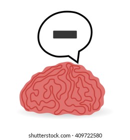 Think negative design, postive and idea concept