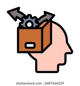 Piense En El Elemento De Icono De La Caja Para El Diseño