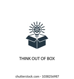 Think out of box icon. Simple element illustration. Think out of box symbol design from Project management collection. Can be used for web and mobile.
