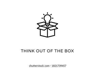 Think Out Of The Box Outline Icons - Stroked, Vectors