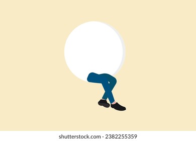 Think outside box business. Symbol of creative success, solution, innovation, and opportunity. Minimal eps10 illustration