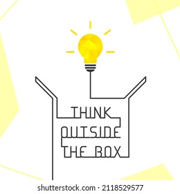 Think outside the box concept