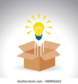 think outside the box concept