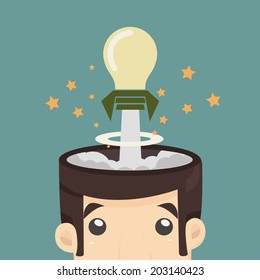 Think outside the box , eps10 vector format