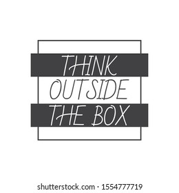 think outside the box icon isolated on white background from design thinking collection.