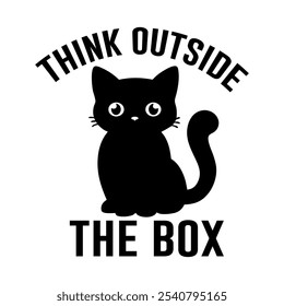 Think outside the box illustration for t-shirt, mug, poster, print, etc.