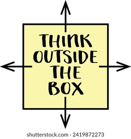 think outside the box - inspirational concept, business, education and personal development