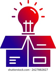 Think outside the box Line vector Icon Design