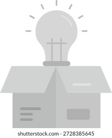 Piensa fuera de la caja Diseño de íconos de Vector de línea